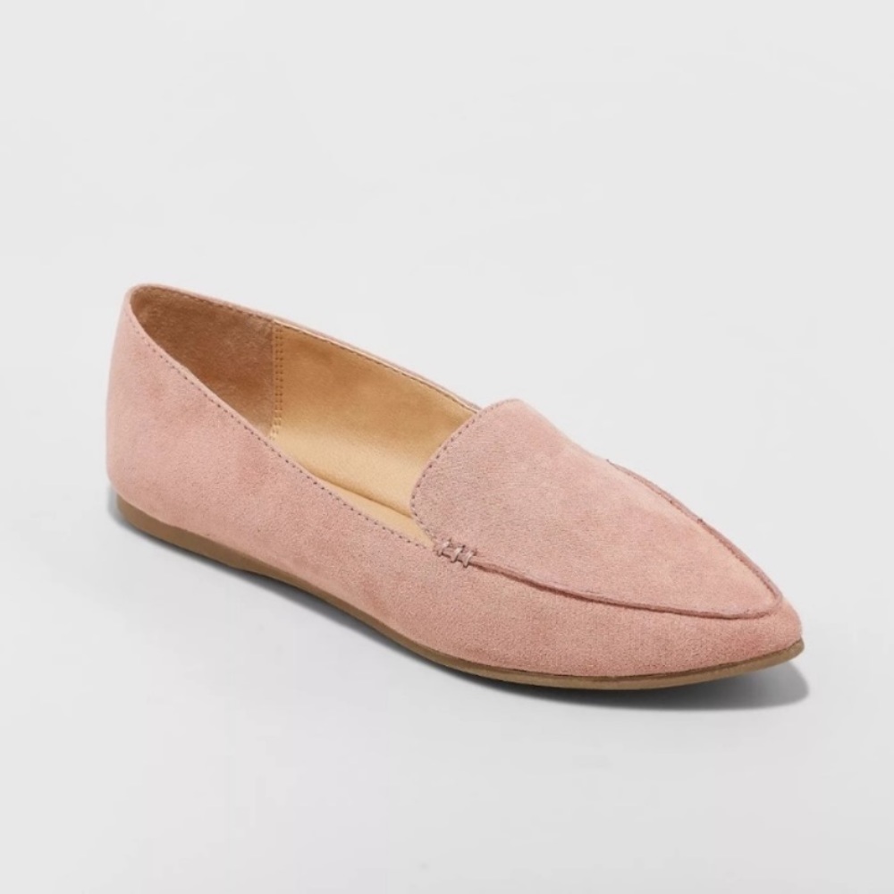 NWT A New Day Micah Pink Suede Pointed Loafers